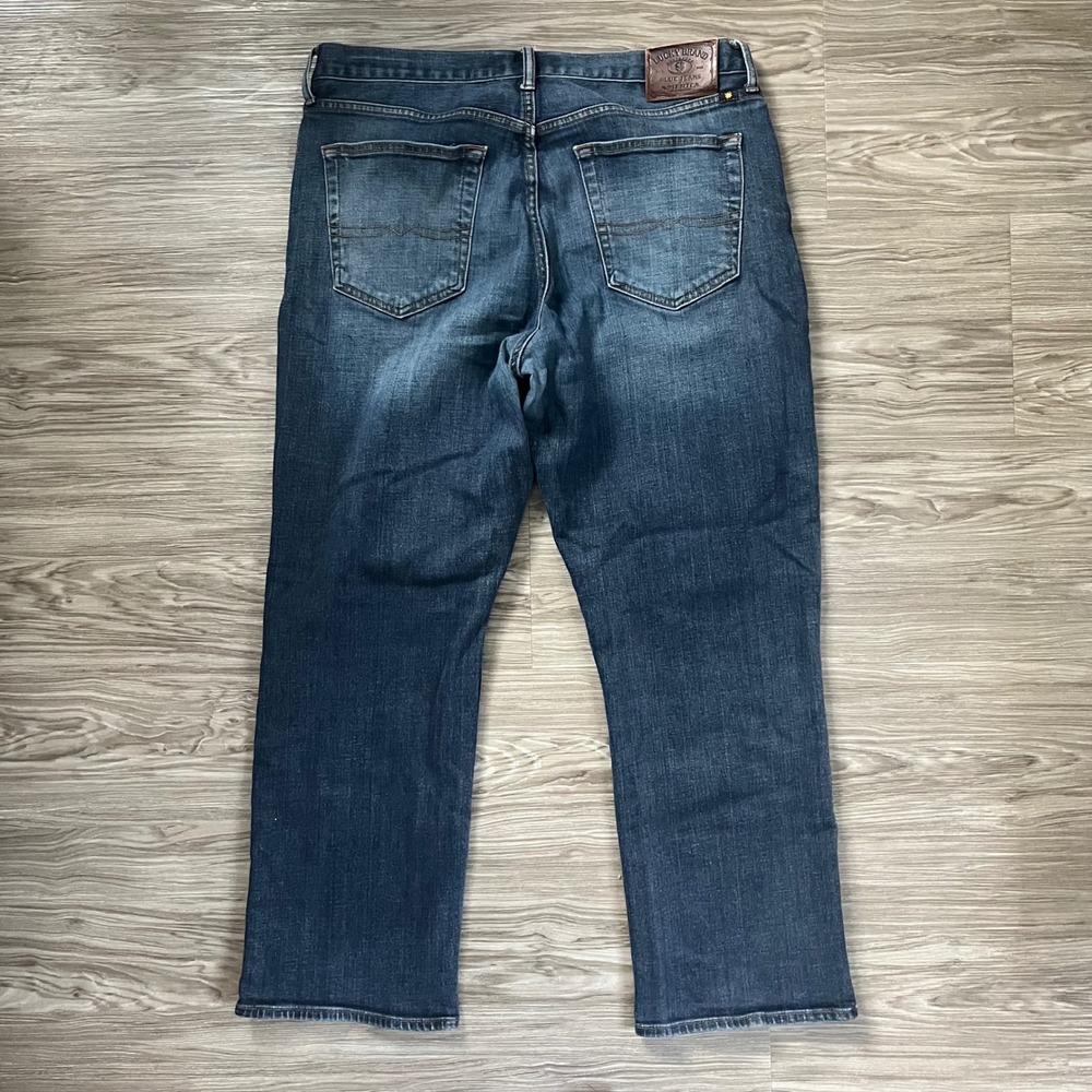 Lucky Brand 181 Relaxed Straight Jeans Mens 36x30 Dark Wash Denim Blue Pants